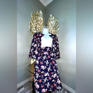 Beautiful Philosophy 3/4 Sleeve Floral Jacket and Skirt Set